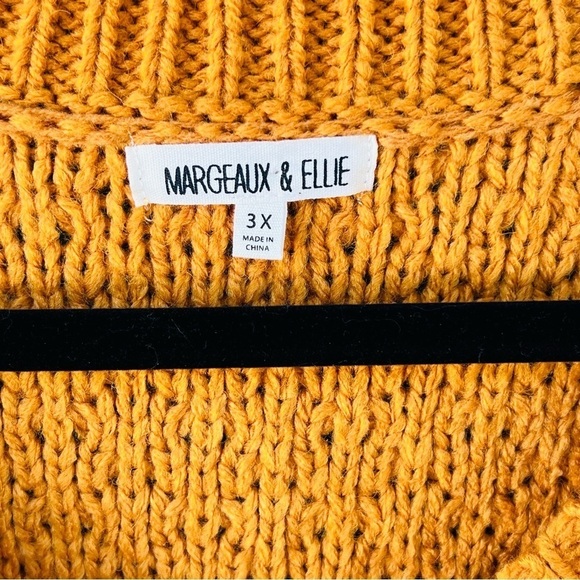 MARGEAUX & ELLIE CABLE KNIT SWEATER PUMPKIN ORANGE SIZE 3X NWT - Picture 5 of 7